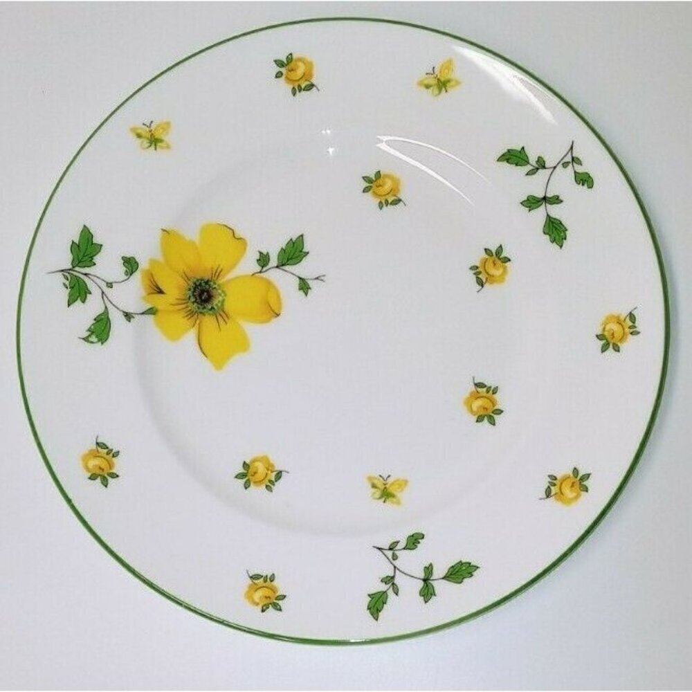 Royal Victoria Lunch Plate yellow flowers green replacement gift